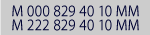 M 000 829 40 10 MM M 222 829 40 10 MM