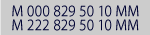 M 000 829 50 10 MM M 222 829 50 10 MM